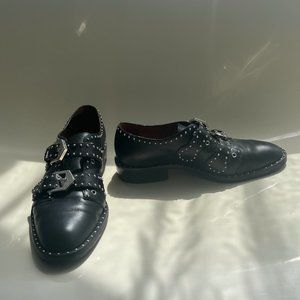 Givenchy - Women's Studded Monk Oxford Black - Size 40